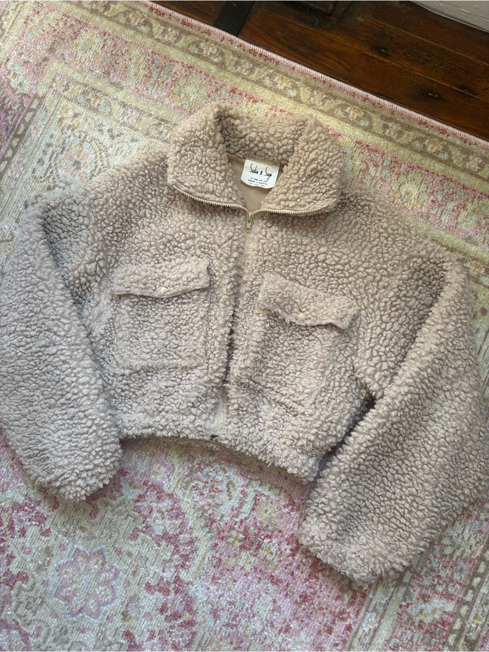 Sadie & Sage \\ teddy zip up jacket - Picture 6 of 8